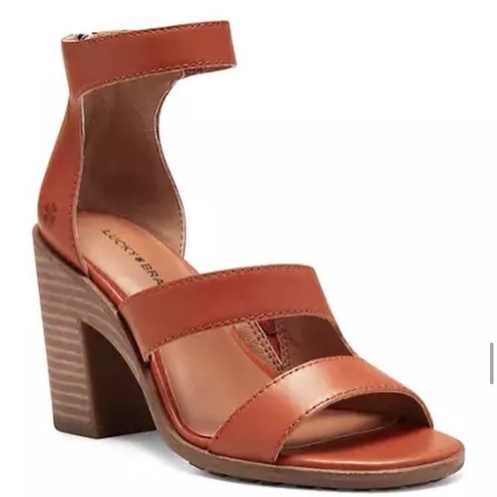 Lucky Brand ankle strap heeled sandal